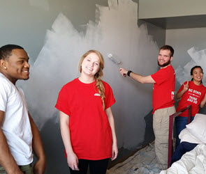 NC State Students Paint Renaissance Shelter