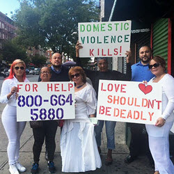 Marching to Raise Awareness Of Domestic Violence