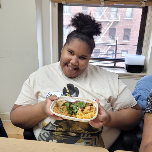 People supported prepared and enjoyed a meal at The Teaching Kitchen